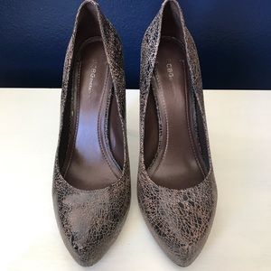 BCBG Leather Platform Heels